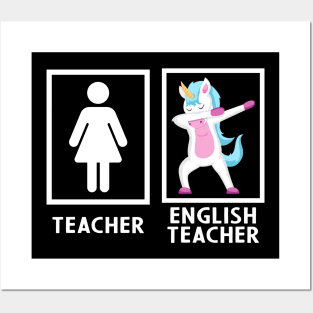 Dabbing Unicorn - English Teacher Posters and Art